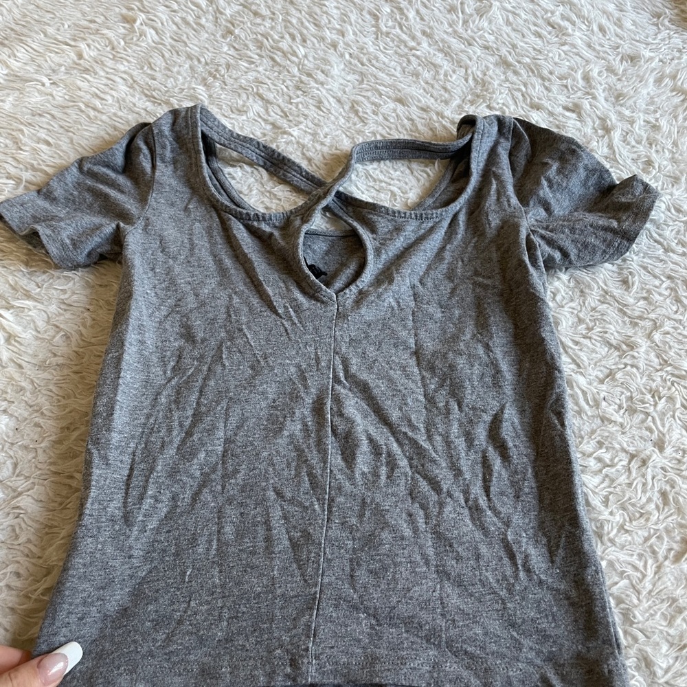 Aero gray crop top